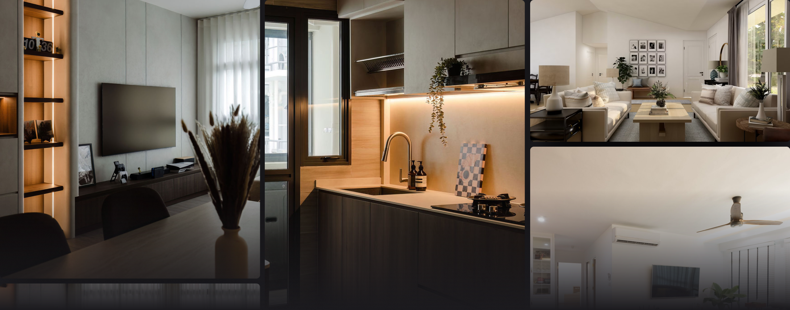 Completed interior design projects